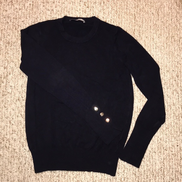zara basic jumper with buttons